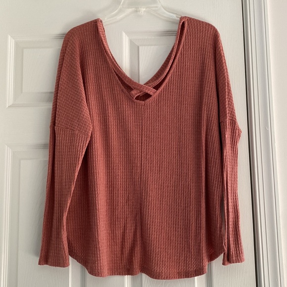 Charlotte Russe Waffle Top - Picture 2 of 3